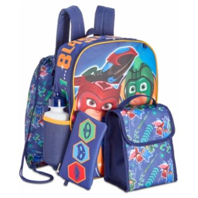 Accessory Innovations Little Boys 5-Pc. Pj Masks Graphic Backpack Set - Blue