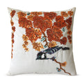 Autumn Leaves and Bird Pillow