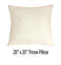 20" x 20" Throw pillows